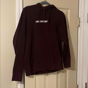 American Eagle Outfitters Women’s Maroon Hoodie Sweatshirt Size M